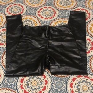 Faux leather leggings